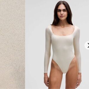 EUC Lululemon Wundermost Nulu Square-Neck Long-Sleeve Bodysuit *Shine. Size XL